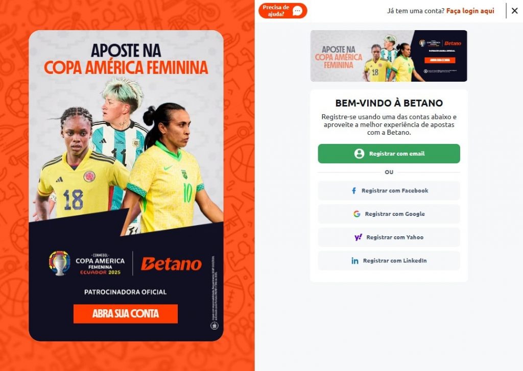 betano registrar